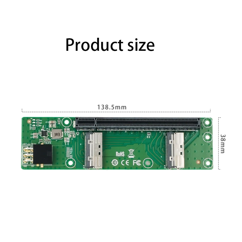 Speedier 2 x MCIO 8i to PCIe 1 - Pcie 5.0 Gpu Riser Cable review and price